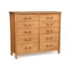 Copeland Monterey 10-Drawer Dresser - Luxury Solid Wood Storage -VERMONT WOODS Monterey Cherry 10 Drawer Dresser
