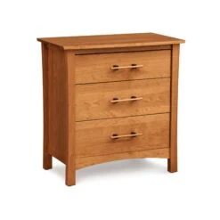 Copeland Monterey 3-Drawer Solid Cherry Wood Chest -VERMONT WOODS Monterey Cherry 3 Drawer Nightstand Autumn Cherry