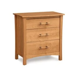 Copeland Monterey 3-Drawer Solid Cherry Wood Chest -VERMONT WOODS Monterey Cherry 3 Drawer Nightstand Natural Cherry