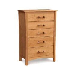 Monterey 5-Drawer Chest - Luxury Solid Cherry Wood Storage 11 Monterey 5-Drawer Chest - Luxury Solid Cherry Wood Storage -VERMONT WOODS Monterey Cherry 5 Drawer Chest Natural Cherry
