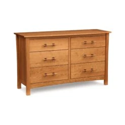 Copeland Monterey 6-Drawer Cherry Wood Dresser -VERMONT WOODS Monterey Cherry 6 Drawer Dresser Autumn Cherry