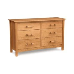 Copeland Monterey 6-Drawer Cherry Wood Dresser -VERMONT WOODS Monterey Cherry 6 Drawer Dresser Natural Cherry