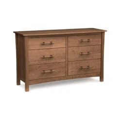 Copeland Monterey 6-Drawer Cherry Wood Dresser -VERMONT WOODS Monterey Cherry 6 Drawer Dresser Saddle Cherry