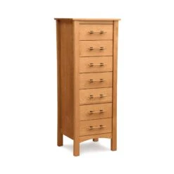 Copeland Monterey 7-Drawer Lingerie Chest in Solid Cherry Wood -VERMONT WOODS Monterey Cherry 7 Drawer Lingerie Chest Natural Cherry