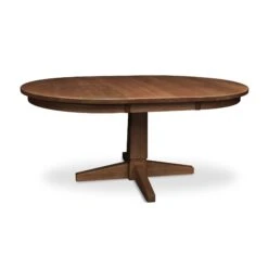Natural Vermont Single Pedestal Round Extension Table 11 Natural Vermont Single Pedestal Round Extension Table -VERMONT WOODS Natural Vermont Single Pedestal Extension Table 42 Inch Natural Walnut