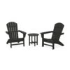 POLYWOOD Nautical 3-Piece Adirondack Chair and Side Table Set 2 POLYWOOD Nautical 3-Piece Adirondack Chair and Side Table Set -VERMONT WOODS Nautical 3 Piece Adirondack Set