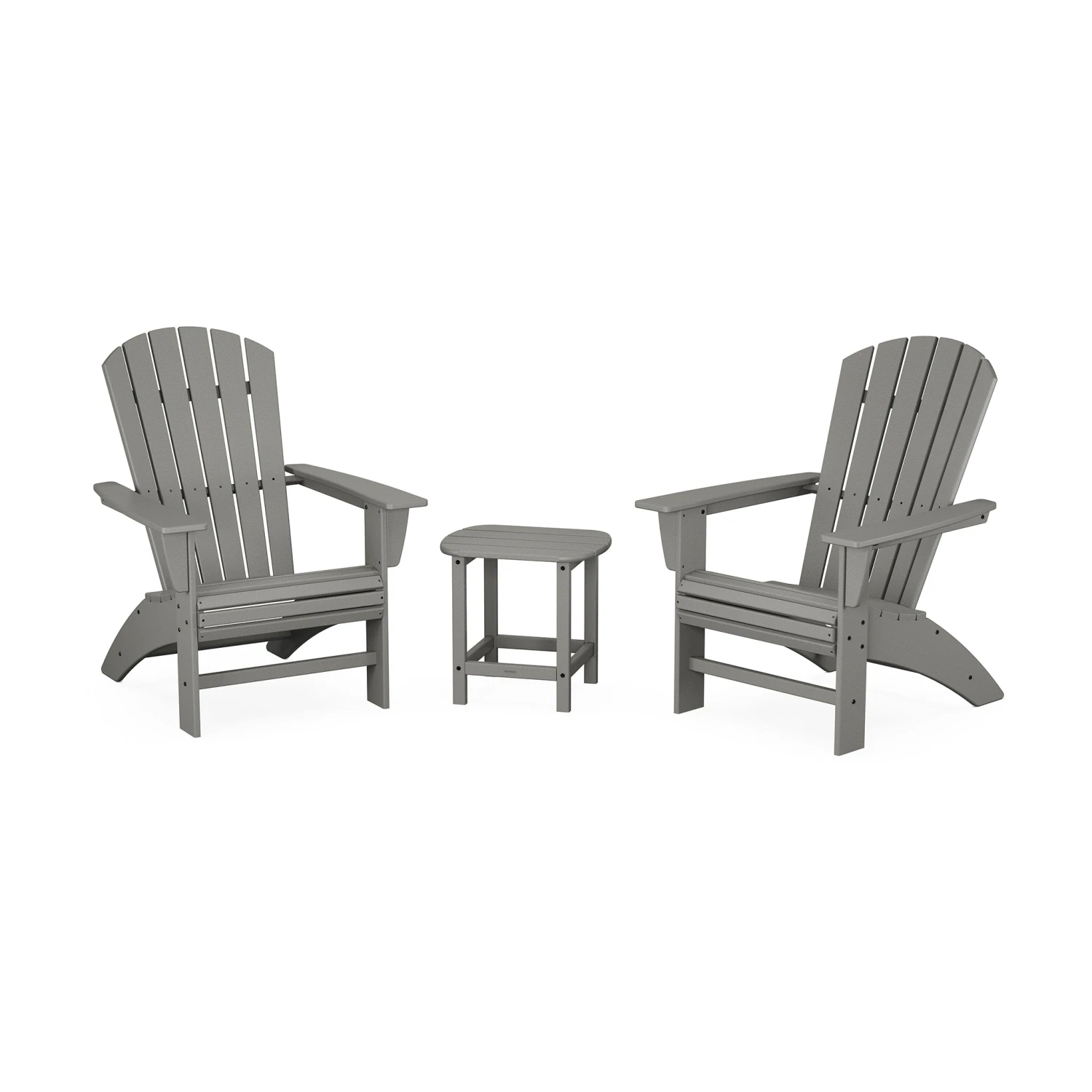 POLYWOOD Nautical 3-Piece Curveback Adirondack Set with Side Table 4 POLYWOOD Nautical 3-Piece Curveback Adirondack Set with Side Table - Image 2