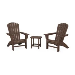 POLYWOOD Nautical 3-Piece Curveback Adirondack Set with Side Table 16 POLYWOOD Nautical 3-Piece Curveback Adirondack Set with Side Table -VERMONT WOODS Nautical 3 Piece Curveback Adirondack Set PWS419 1 MA Mahogany
