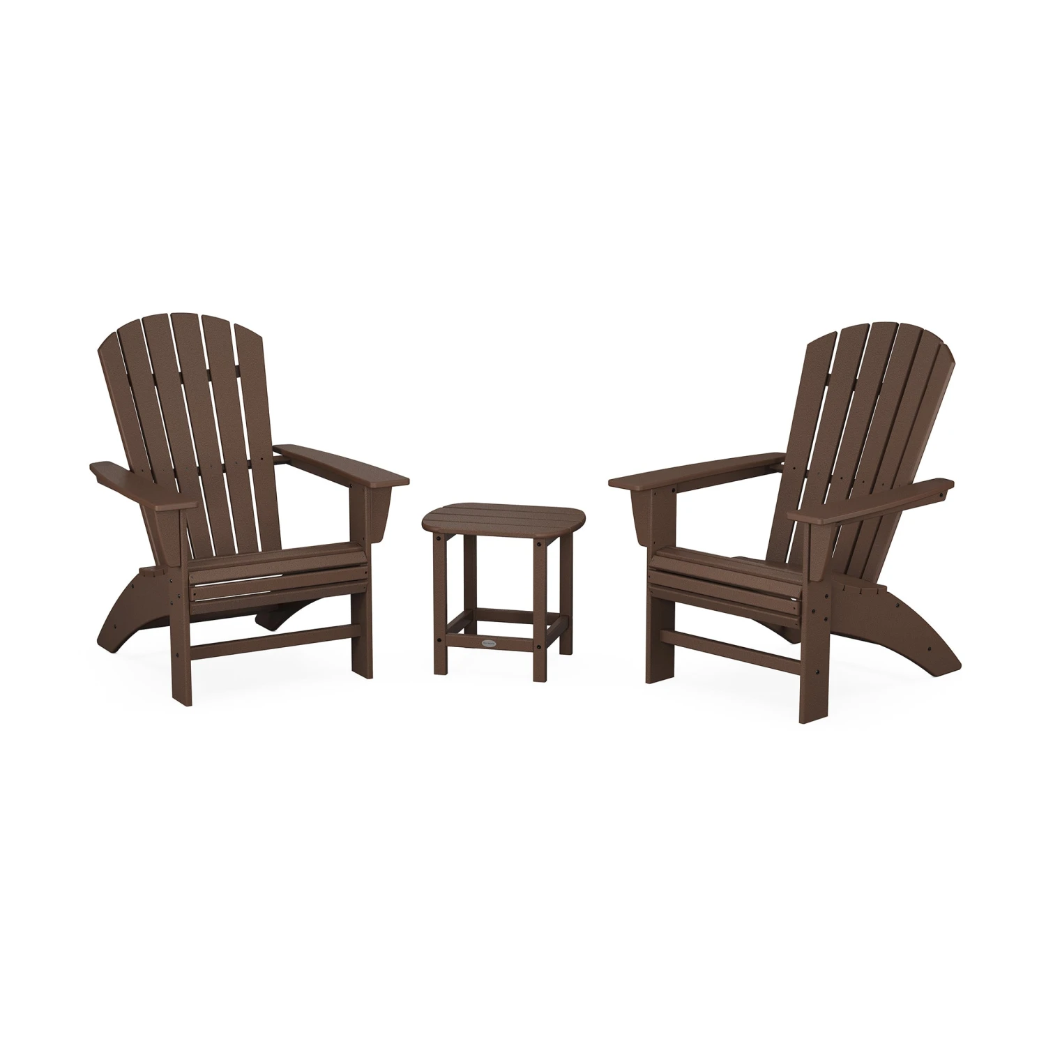 POLYWOOD Nautical 3-Piece Curveback Adirondack Set with Side Table 7 POLYWOOD Nautical 3-Piece Curveback Adirondack Set with Side Table - Image 5