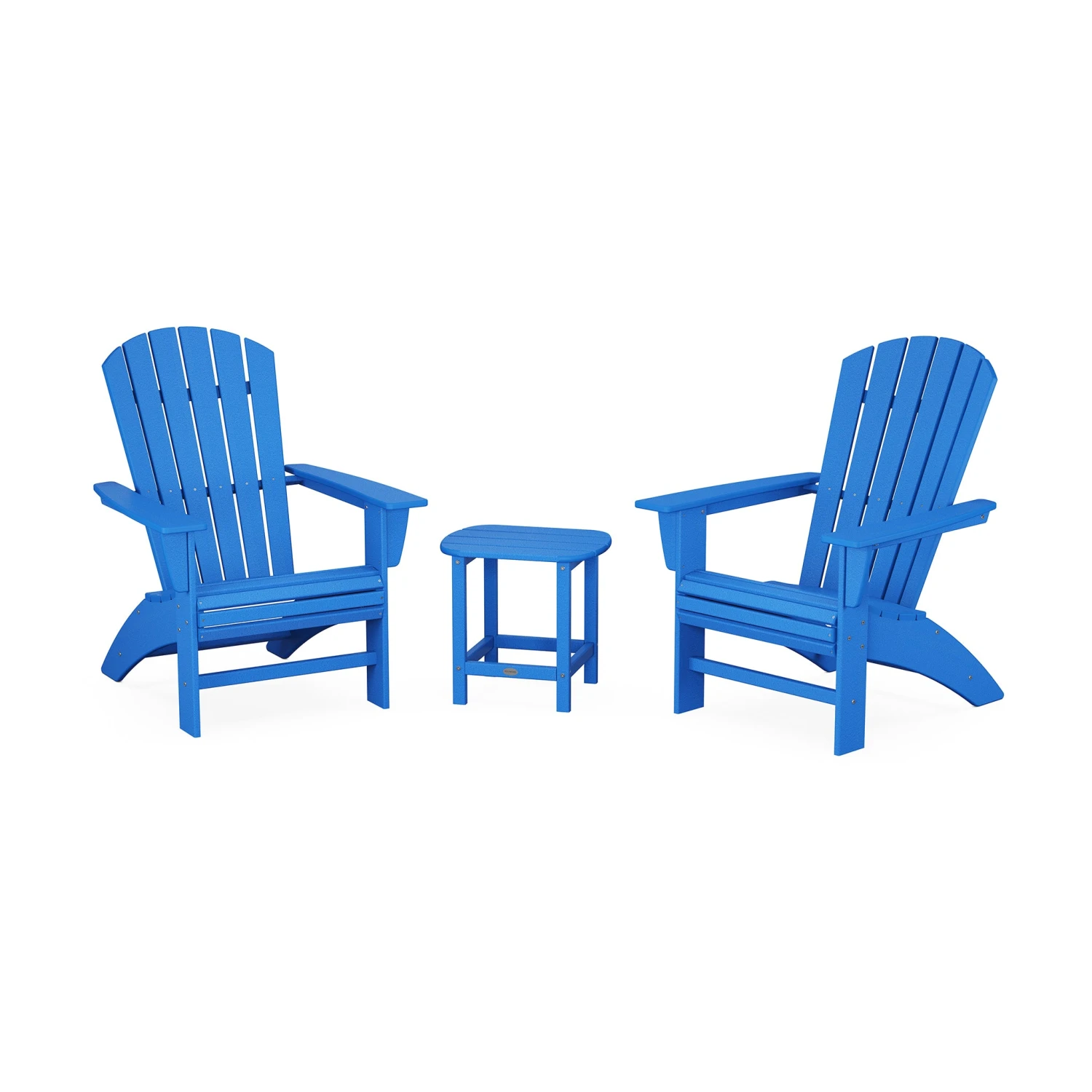 POLYWOOD Nautical 3-Piece Curveback Adirondack Set with Side Table 12 POLYWOOD Nautical 3-Piece Curveback Adirondack Set with Side Table - Image 10