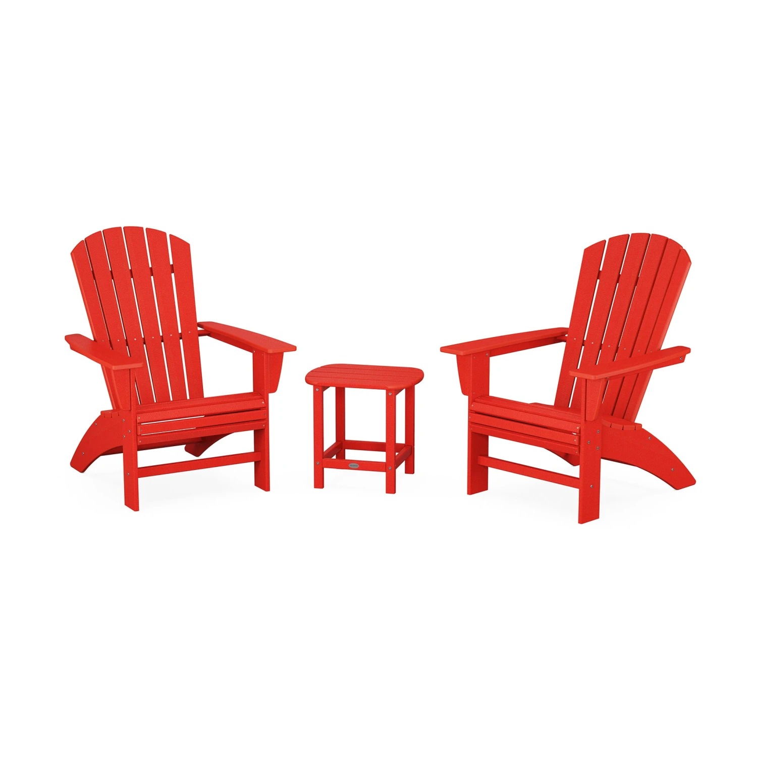 POLYWOOD Nautical 3-Piece Curveback Adirondack Set with Side Table 11 POLYWOOD Nautical 3-Piece Curveback Adirondack Set with Side Table - Image 9