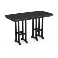 POLYWOOD Nautical 37" x 72" Bar Height Table -VERMONT WOODS Nautical 37x72 Bar Table NCBT3772BL Black