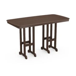 POLYWOOD Nautical 37" x 72" Bar Height Table -VERMONT WOODS Nautical 37x72 Bar Table NCBT3772MA Mahogany