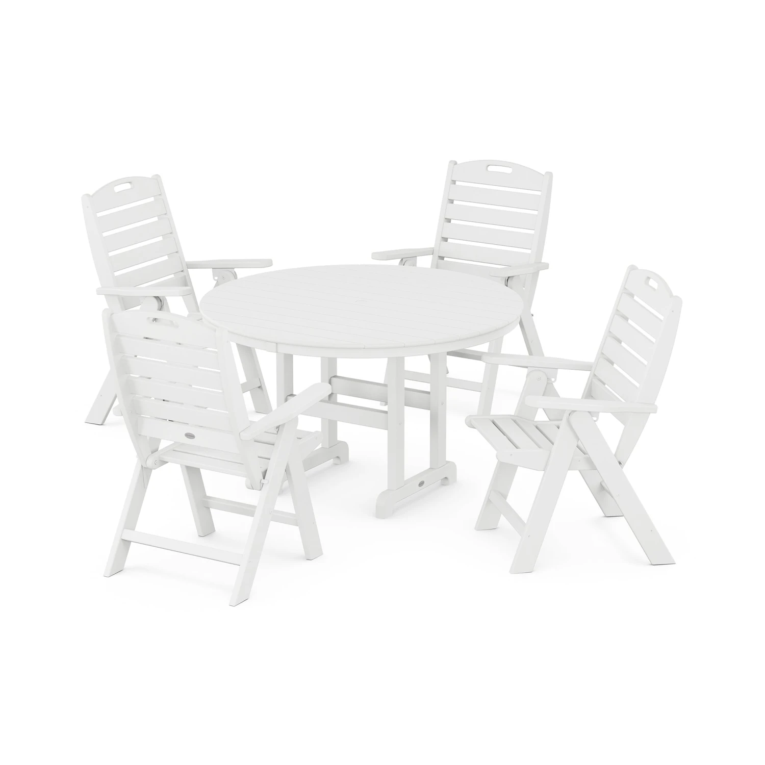 POLYWOOD Nautical 5-Piece Dining Set with Round 48-Inch Table 9 POLYWOOD Nautical 5-Piece Dining Set with Round 48-Inch Table - Image 7