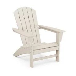 POLYWOOD Nautical Adirondack Chair - Sustainable Outdoor Seating -VERMONT WOODS Nautical Adirondack Chair AD410SA Sand