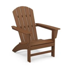POLYWOOD Nautical Adirondack Chair - Sustainable Outdoor Seating -VERMONT WOODS Nautical Adirondack Chair AD410TE Teak