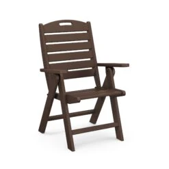 POLYWOOD Nautical Highback Folding Dining Chair: Adjustable Outdoor Seating 14 POLYWOOD Nautical Highback Folding Dining Chair: Adjustable Outdoor Seating -VERMONT WOODS Nautical Highback Folding Dining Chair NCH38MA Mahogany