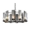 Hubbardton Forge New Town 10-Arm Chandelier -VERMONT WOODS New Town Large Chandelier