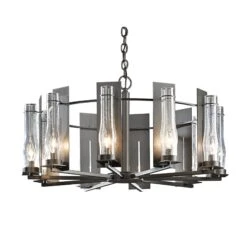 Hubbardton Forge New Town 10-Arm Chandelier