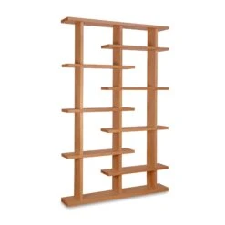 New York Contemporary Solid Wood Bookcase - Artisanal Storage Solution
