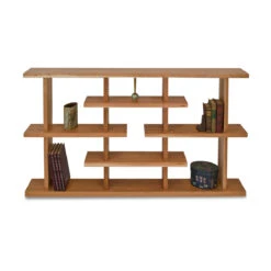 Contemporary Step Bookcase - Premium Vermont Wood Storage