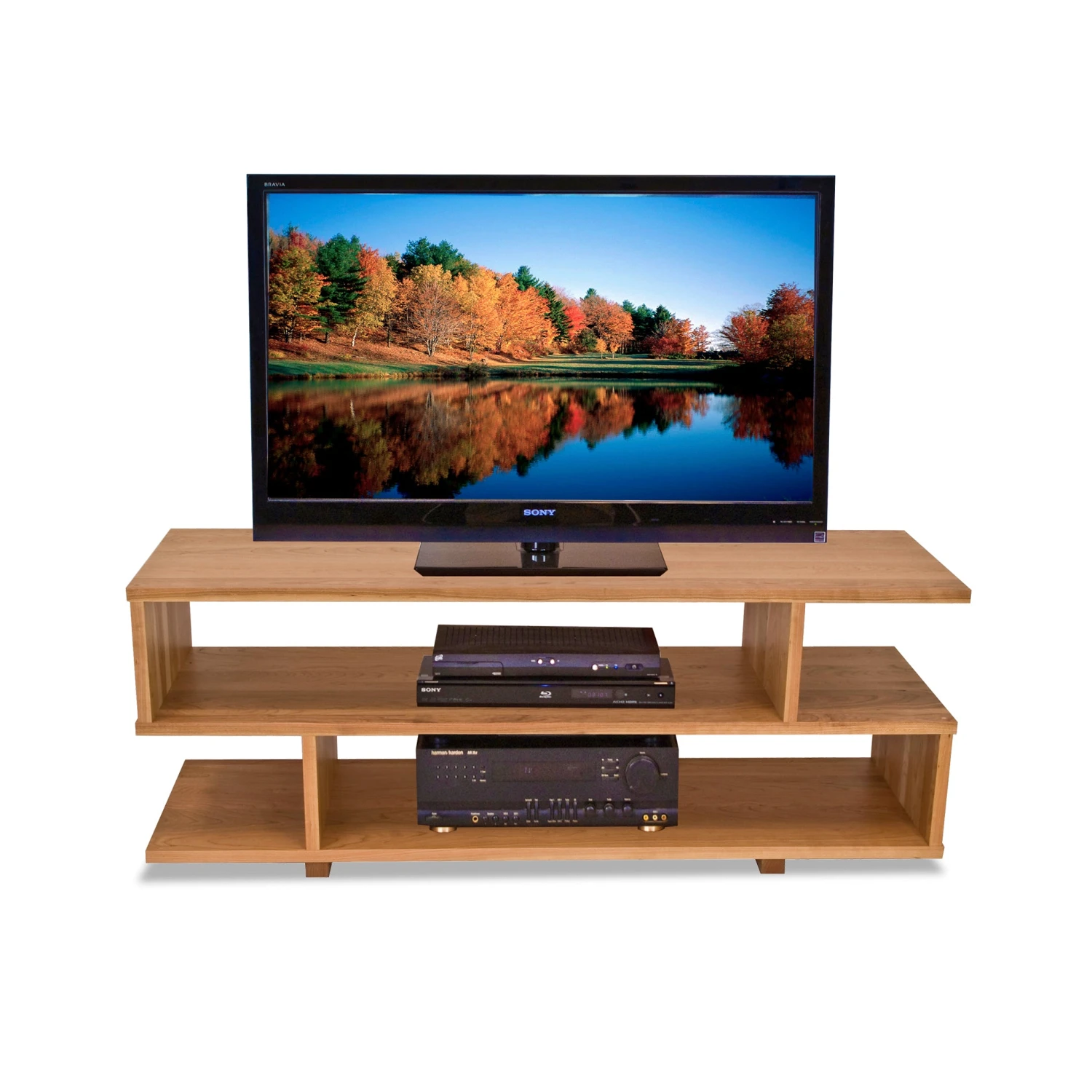 New York Contemporary TV Stand #3 - Modern Solid Wood Media Console 3 New York Contemporary TV Stand #3 - Modern Solid Wood Media Console