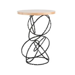 Hubbardton Forge Olympus Modern Wood Top Accent Table