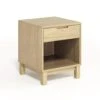 Solid Oak 1-Drawer Nightstand with Enclosed Shelf - Oslo Collection 1 Solid Oak 1-Drawer Nightstand with Enclosed Shelf - Oslo Collection -VERMONT WOODS Oslo 1 Drawer Enclosed Shelf Nightstand