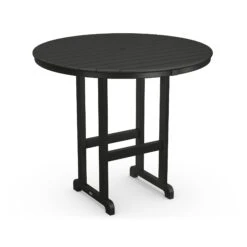 POLYWOOD 48" Outdoor Round Bar Height Table 13 POLYWOOD 48" Outdoor Round Bar Height Table -VERMONT WOODS Outdoor 48 Inch Round Bar Table RBT248BL Black