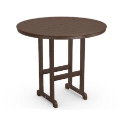 POLYWOOD 48" Outdoor Round Bar Height Table 15 POLYWOOD 48" Outdoor Round Bar Height Table -VERMONT WOODS Outdoor 48 Inch Round Bar Table RBT248MA Mahogany