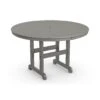 POLYWOOD 48-Inch Round Outdoor Dining Table -VERMONT WOODS Outdoor 48 Inch Round Dining Table