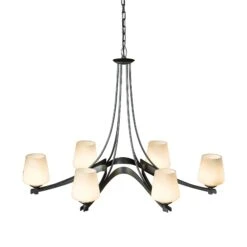 Hubbardton Forge Oval Ribbon 6-Arm Chandelier