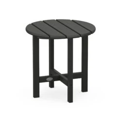 POLYWOOD 18" Round Side Table: Durable All-Weather Outdoor Furniture