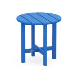 POLYWOOD 18" Round Side Table: Durable All-Weather Outdoor Furniture 23 POLYWOOD 18" Round Side Table: Durable All-Weather Outdoor Furniture -VERMONT WOODS POLYWOOD 18 Inch Round Side Table RST18PB Pacific Blue