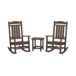 POLYWOOD Presidential Outdoor Rocking Chair 3-Piece Set with Side Table 19 POLYWOOD Presidential Outdoor Rocking Chair 3-Piece Set with Side Table -VERMONT WOODS PWS166 1 MA Mahogany
