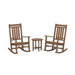 POLYWOOD Estate 3-Piece Rocking Chair Set with Side Table 12 POLYWOOD Estate 3-Piece Rocking Chair Set with Side Table -VERMONT WOODS PWS471 1 TE Teak
