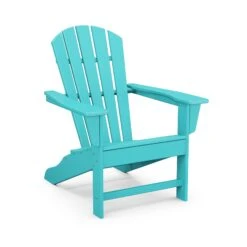 POLYWOOD Palm Coast Adirondack Chair - Contemporary Outdoor Seating -VERMONT WOODS Palm Coast Adirondack Chair HNA10AR Aruba