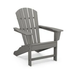 POLYWOOD Palm Coast Adirondack Chair - Contemporary Outdoor Seating -VERMONT WOODS Palm Coast Adirondack Chair HNA10GY Slate Grey
