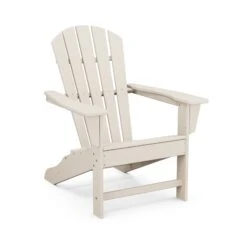 POLYWOOD Palm Coast Adirondack Chair - Contemporary Outdoor Seating -VERMONT WOODS Palm Coast Adirondack Chair HNA10SA Sand
