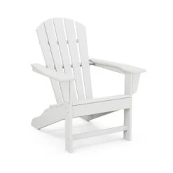 POLYWOOD Palm Coast Adirondack Chair - Contemporary Outdoor Seating -VERMONT WOODS Palm Coast Adirondack Chair HNA10WH White