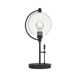 Pluto Table Lamp -VERMONT WOODS Pluto Table Lamp Black Clear