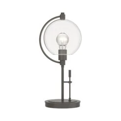Pluto Table Lamp -VERMONT WOODS Pluto Table Lamp Dark Smoke Clear