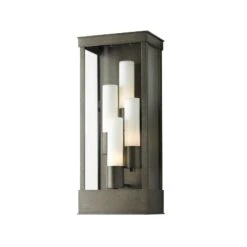 Hubbardton Forge Portico Large Outdoor Sconce 17 Hubbardton Forge Portico Large Outdoor Sconce -VERMONT WOODS Portico Large Outdoor Sconce Coastal Dark Smoke