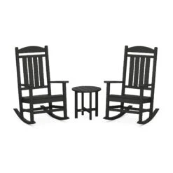 POLYWOOD Presidential 3-Piece Rocker Set with Round Side Table