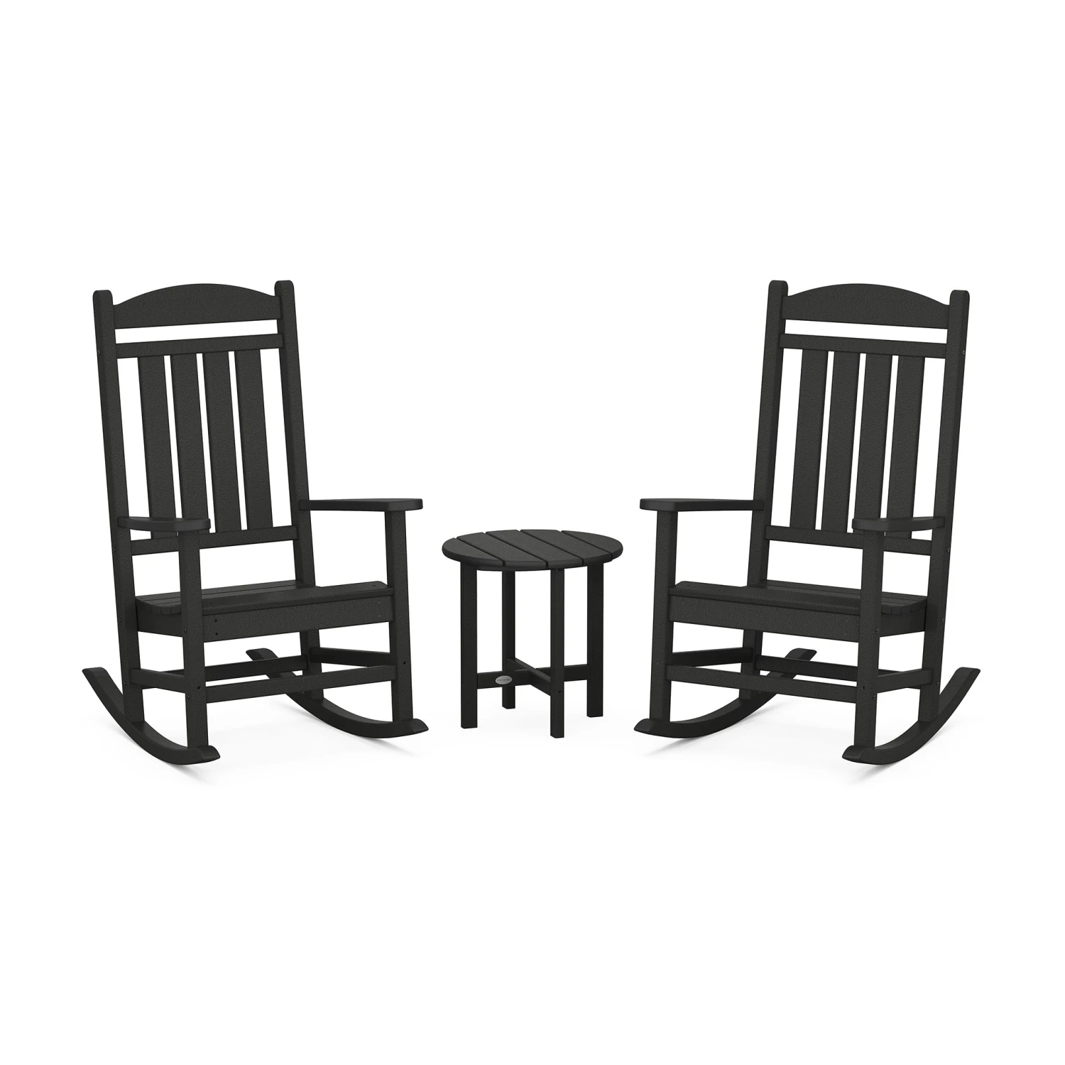 POLYWOOD Presidential 3-Piece Rocker Set with Round Side Table 3 POLYWOOD Presidential 3-Piece Rocker Set with Round Side Table