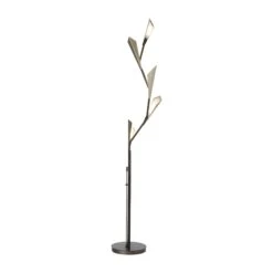Hubbardton Forge Quill Torchiere - Hand-Forged Geometric Floor Lamp