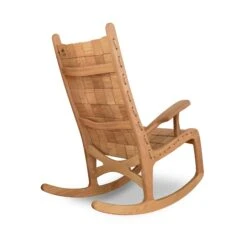 Quilted Vermont Solid Oak Rocking Chair - Handcrafted Heirloom Seating -VERMONT WOODS Quilted Vermont Rocking Chair Oak 3