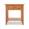 Renfrew Shaker 1-Drawer Open Shelf Nightstand - Solid Wood Handmade 2 Renfrew Shaker 1-Drawer Open Shelf Nightstand - Solid Wood Handmade -VERMONT WOODS Renfrew 1 Drawer Open Shelf Nighstand