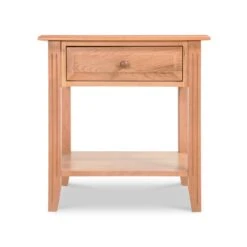 Renfrew Shaker 1-Drawer Open Shelf Nightstand - Solid Wood Handmade 14 Renfrew Shaker 1-Drawer Open Shelf Nightstand - Solid Wood Handmade -VERMONT WOODS Renfrew 1 Drawer Open Shelf Nighstand Natural Maple