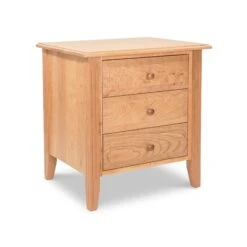 Renfrew Shaker 3-Drawer Nightstand - Handmade Solid Wood 14 Renfrew Shaker 3-Drawer Nightstand - Handmade Solid Wood -VERMONT WOODS Renfrew 3 Drawer Nighstand Natural Maple